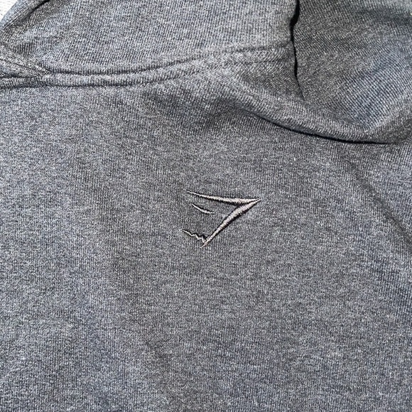Gymshark gray cropped hoodie size xxl pull over sweatshirt - Picture 2 of 7